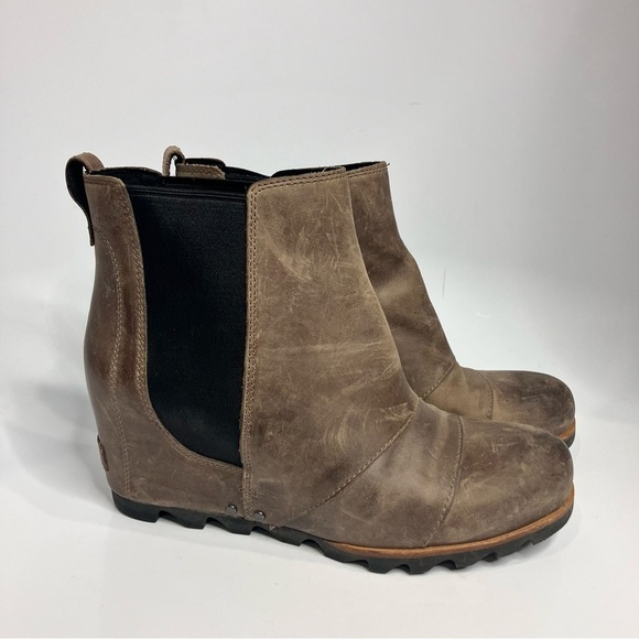 Sorel Lea Wedge Booties leather size 10 - Picture 2 of 10